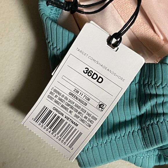 Shade & Shore Tie-Front Bralette Bikini Top 36DD NWT - Picture 9 of 10